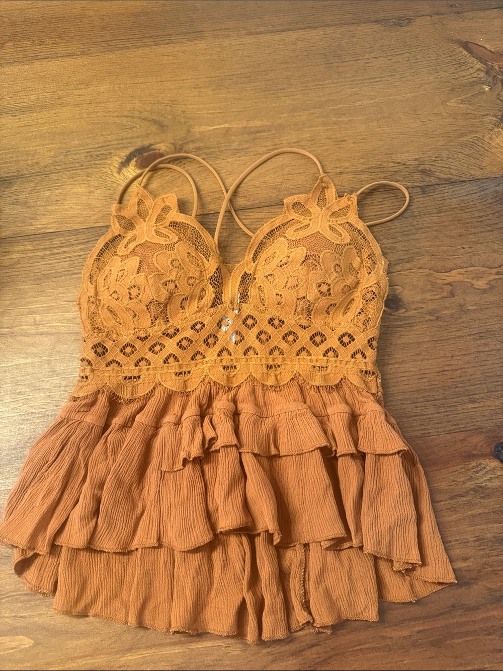 Zenana Burnt Orange Bralette Tank Top